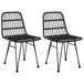 VidaXL Tuinstoelen 2 stuks Polyethyleen, Polyrattan, Staal Zwart