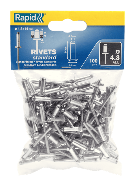 Rapid 5000381 - Klinknagels - roestvrijstaal - 100 stuks