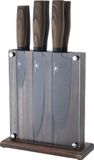 Rockingham Forge Forester Series 7-delige messenset, zwarte lemmeten en houteffect handgrepen, RF-618/7P