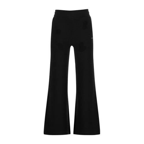 Raizzed wide leg casual broek zwart