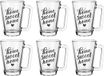 Glasmark Theeglazenglazen - 250 ml - 12x stuks - Home Sweet home - koffieglas
