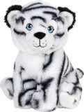 Nature planet Pluche knuffel witte tijger 19 cm - Pluche knuffeldier