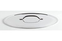 Pentole Agnelli Aluminium rond deksel met stalen brug, diameter 18 cm, zilver