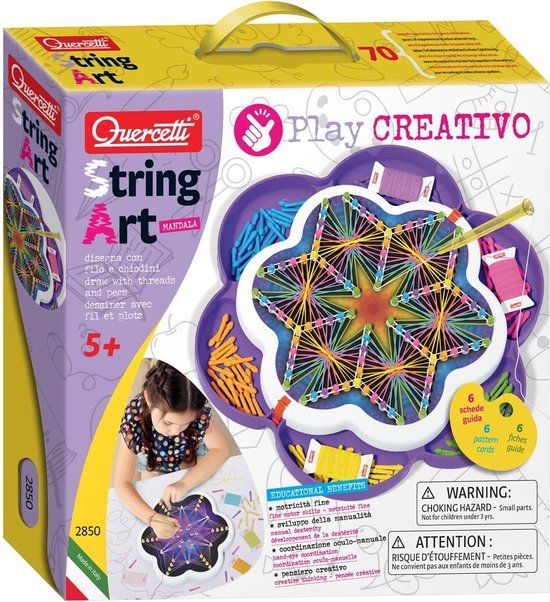 Quercetti String Art Mandala's Maken - Multicolor - Kunststof - 5+ jaar