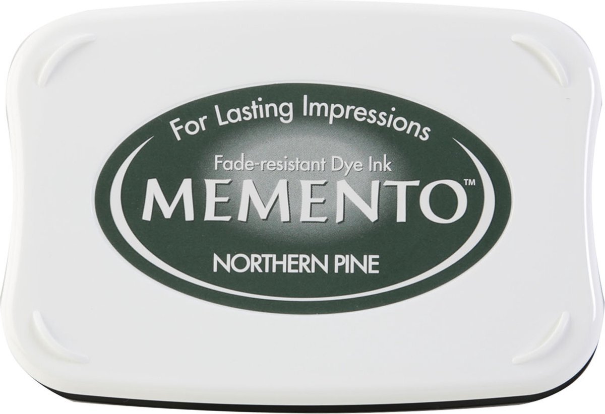 Tsukineko ME-709 Memento inktkussen groot - kerst groen - northern pine