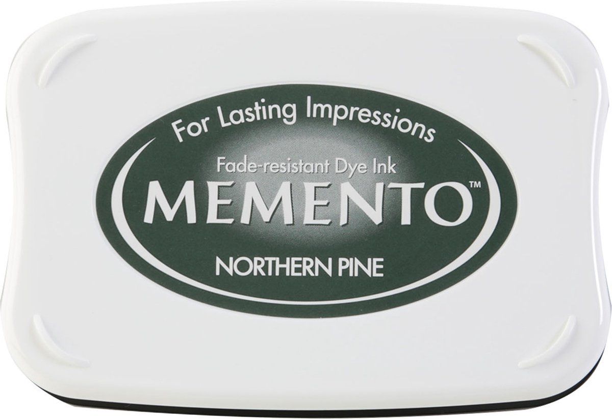 Tsukineko Memento inktkussen groot - kerst groen - northern pine