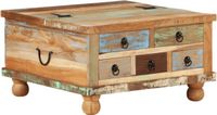 vidaXL Salontafel 70x70x38 cm gerecycled hout