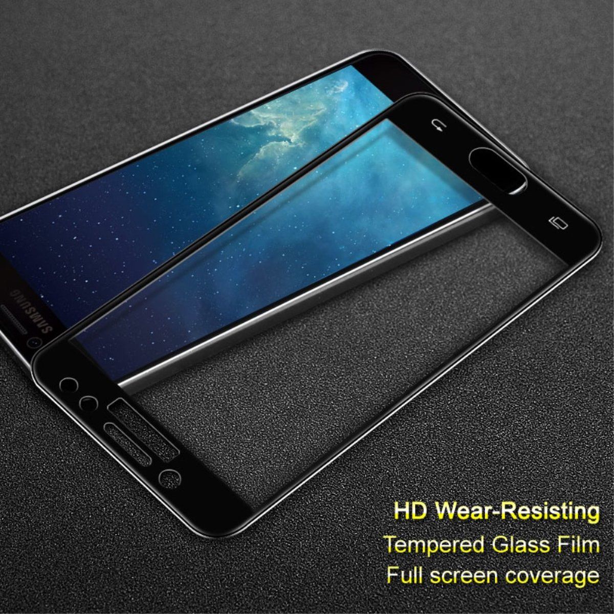 GSM-Hoesjes.be Samsung Galaxy J7 2017 Full Cover Tempered Glass - Zwart