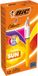 BIC 4 Colours Sun balpen, 0,32mm, 4 fashion inktkleuren, lichaam geel, DOOS VAN 12