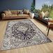 Hanse Home Mahat Oosters tapijt, loper, oosters klassiek, geweven met vintage rand, licht glanzend, plat weefsel voor slaapkamer, eetkamer, woonkamer, hal, zwart, 80 x 165 cm