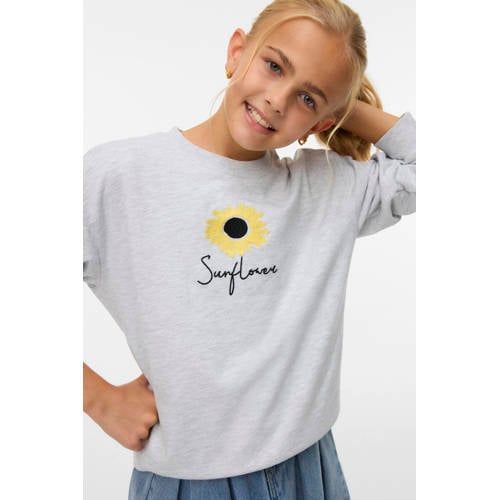 VERO MODA GIRL sweater grijs melange