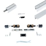 Argenta Xperta set 4m rail - Wit - wand z. vloerpl. - Enkele deur - inbouw auto fix