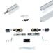 Argenta Xperta set 4m rail - Wit - wand z. vloerpl. - Enkele deur - inbouw auto fix
