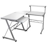 vidaXL Hoekbureau 132x112x99 cm bewerkt hout wit