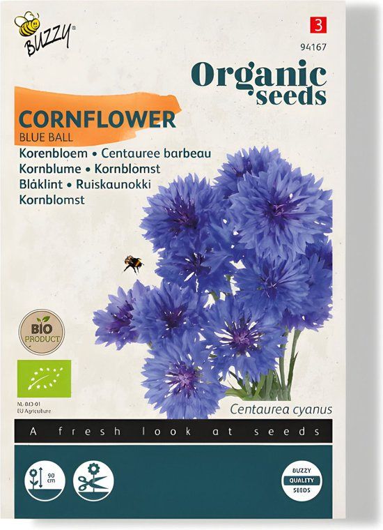 Tuinplus Zaden korenbloem dubbel blue 1 gram