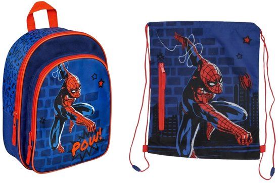 Spider-Man Tassenset; rugzak en gymtas