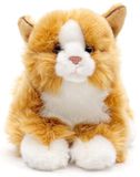 Uni-Toys - Kat rood-bruin, liggend - 20 cm