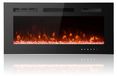 Cheminée électrique - Encastrable et pose libre - 1800 W - 102 cm - Noir