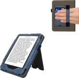 kwmobile flip cover voor e-reader - geschikt voor Amazon Kindle Paperwhite (2024) / Colorsoft - Van imitatieleer en -suède - In donkerblauw / donkergrijs