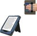 kwmobile flip cover voor e-reader - geschikt voor Amazon Kindle Paperwhite (2024) / Colorsoft - Van imitatieleer en -suède - In donkerblauw / donkergrijs