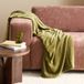 NOUS Living plaid Benxi 130x180 cm - olijfgroen