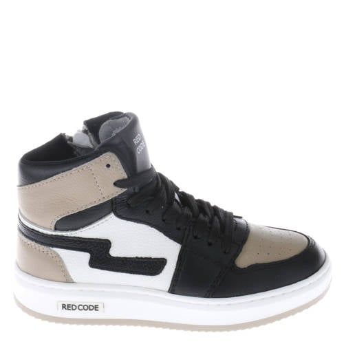 Red Code leren sneakers taupe multi