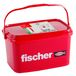 fischer DuoPower 6 x 30, praktische emmer met 3.200 universele pluggen, krachtige 2-componenten pluggen, kunststof pluggen voor bevestiging in beton, baksteen, steen, gipsplaat enz.