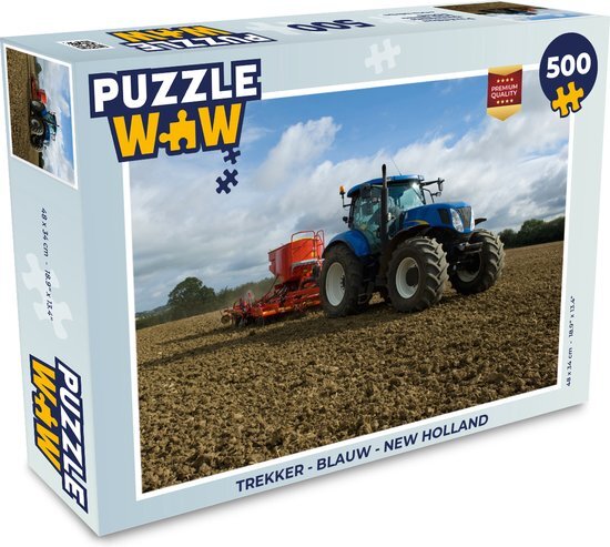 MuchoWow Puzzel Trekker - Blauw - Platteland - Wolken - Legpuzzel - Puzzel 500 stukjes - Sinterklaas cadeautjes - Sinterklaas voor grote kinderen