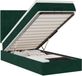 vidaXL Ottoman Bed with Mattresses and LEDs 80x200cm Velvet Dark Green