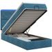 Maison Exclusive Lit Ottoman exclusif, avec matelas et éclairage LED, couleur bleu foncé, dimensions 90 x 190 cm, revêtement en velours
