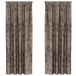 vidaXL - Velvet - Gordijnen - 2 stuks - Cappuccino - 260 x 140 cm