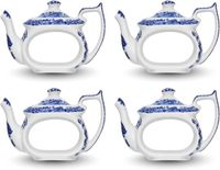 Merkloos Spode Blauwe Italiaanse servetringen - Set van 4