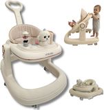 Twinky® Babywalker GO - 4-in-1 Loopstoel Baby & Loopwagen met 3-delige speelset – Loopstoeltje & Loopkar Inklapbaar inclusief Voetenmat en Steel