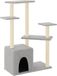 vidaXL Kattenmeubel met sisal krabpalen 107,5 cm lichtgrijs