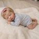 Poupée bébé reborn, 49 cm, faite à la main, avec yeux fermés, corps en tissu