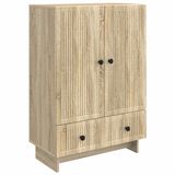vidaXL Dressoir Sonoma Eik 66 x 34,5 x 95 cm Bewerkt hout