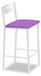 Chaise de cuisine avec dossier, similicuir, aubergine, 90 cm