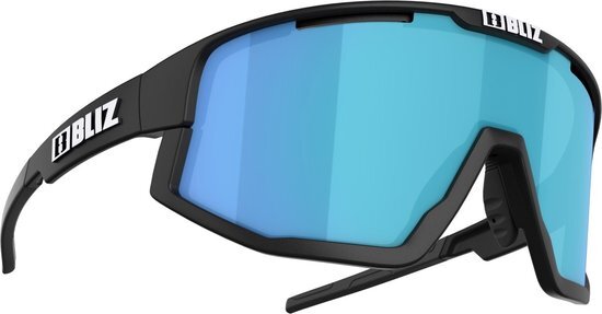 Bliz Fusion Glasses, matt black/smoke with blue multi