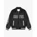 Croyez Imitatieleren Baseballjack met Backprint - Zwart