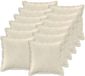 vidaXL Kussensloop HOUTEN Crèmekleurig 50 x 50 cm (12 stuks)