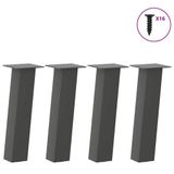 VidaXL Pieds de table basse 4 pièces 42 cm acier anthracite