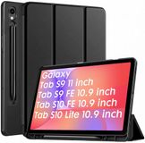 Casemania Tri-Fold Case with S-Pen Holder for Samsung Galaxy Tab S10 Lite (10.9"), Tab S10 FE (11"), Tab S9 (11"), Tab S9 FE (11") - Black