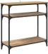 vidaXL Wandtafel Artisan Eiken 75 x 29 x 75 cm Bewerkt Hout