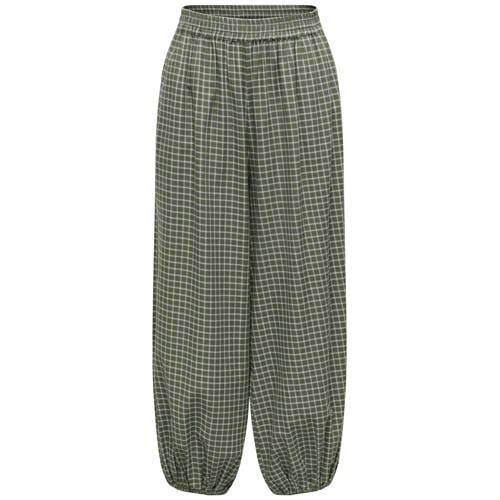 ONLY ballon geruite broek - groen