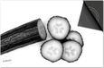 Dietrix Inductie Beschermer 81x52 - DELUXE - Groente en Fruit - Komkommer Zwart Wit