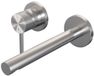 Brauer Brushed Carving Inbouw Wastafelmengkraan met Rechte Uitloop en Rozetten Model A2 RVS Geborsteld PVD
