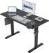 Agilestic Bureau réglable en hauteur 100 x 60 cm - Bureau stable avec réglage électrique de la hauteur - Noir