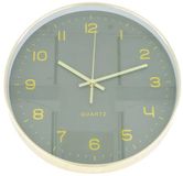 KNUS Lifestyle Wandklok Misty Groen Kunststof Rond 30 cm USB