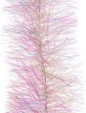 Decoris Guirlande Kerst Lametta Iriserend 7x270cm Wit Roze Glans