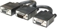 Manhattan 304559 VGA Y-kabel 0.15 m Zwart